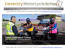 Tablet Screenshot of daventrymotorcycleschool.com